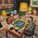 Scrabble and snacks By Lucy Almey Bird