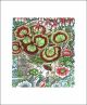 Pelargonium wood engraving by Angie Lewin