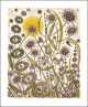 Skye Sun Linocut Greeting Card by Angie Lewin