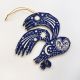 Screenprinted Wooden Decoration - Midnight Blue Owl