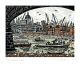 Under Blackfriars Bridge linocut - Mick Armson Art Greeting Card 