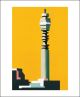 Telecom Yellow
linocut by Paul Catherall