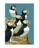 Puffins Linocut by Robert Gillmor 