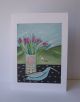 Spotted Long Beak and Tulips By Liz Toole