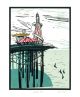 Brighton Pier Linocut by Colin Moore 