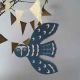 Large midnight blue Solstice owl decorations By Kate Millbank