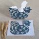 Teal blue Hen greeting cards By Kate Millbank